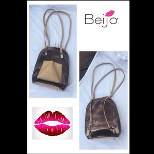 💐BEIJO handbag purse Patent leather